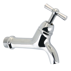 Tapkraan 1/2" gladde uitloop verchroomd met kruk Bonfix