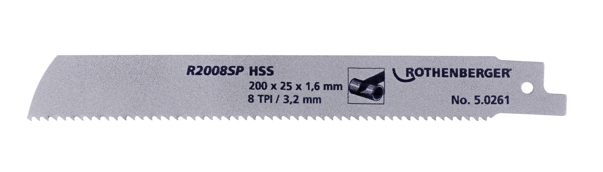Reciprozaagblad rotiger R2008SP 4" 200x25x1,6mm 8 TPI hss voor staal ROTHENBERGER