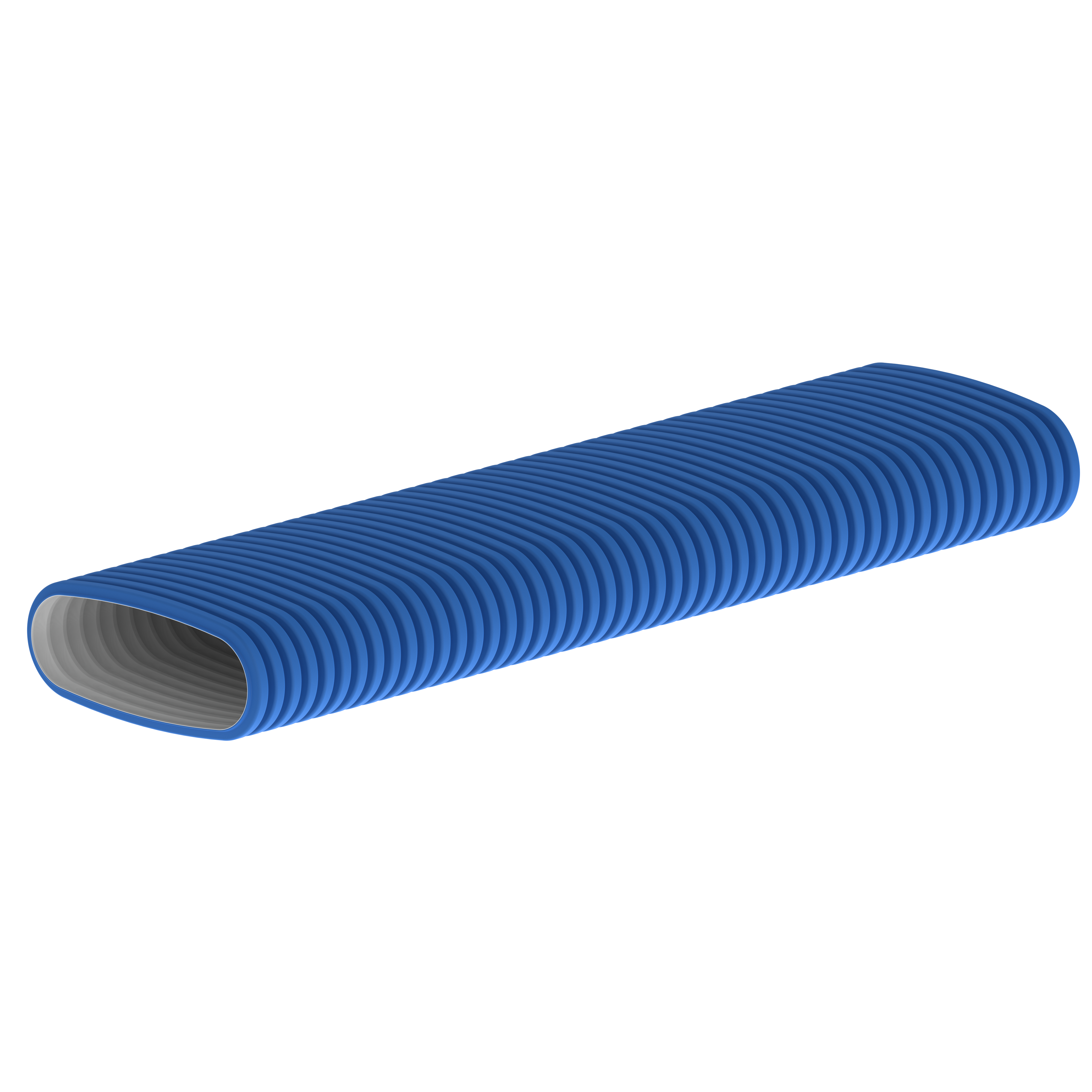 Rol a 20m. Hybalans+ aanvoerslang/ flexibele buis blauw ovaal 133x55mm Burgerhout