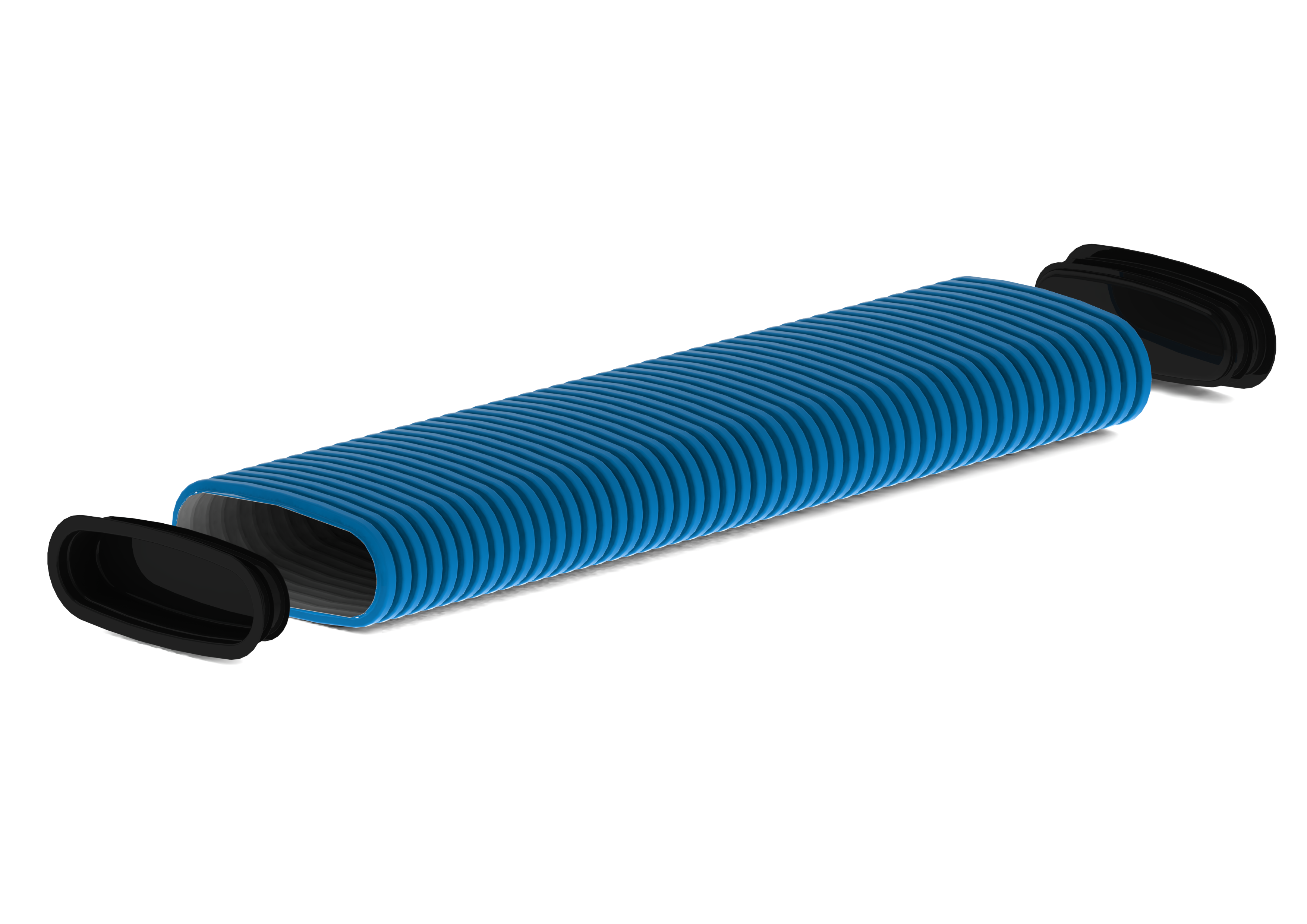Rol a 20m. Hybalans+ aanvoerslang/ flexibele buis blauw ovaal 133x55mm Burgerhout