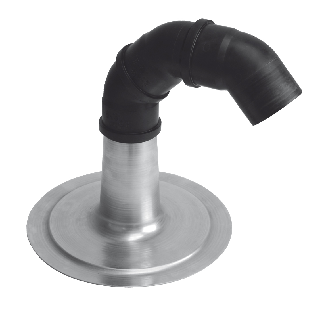 Kabeldoorvoer alu. plakplaat m. 3x pp-bocht 160mm Anjo