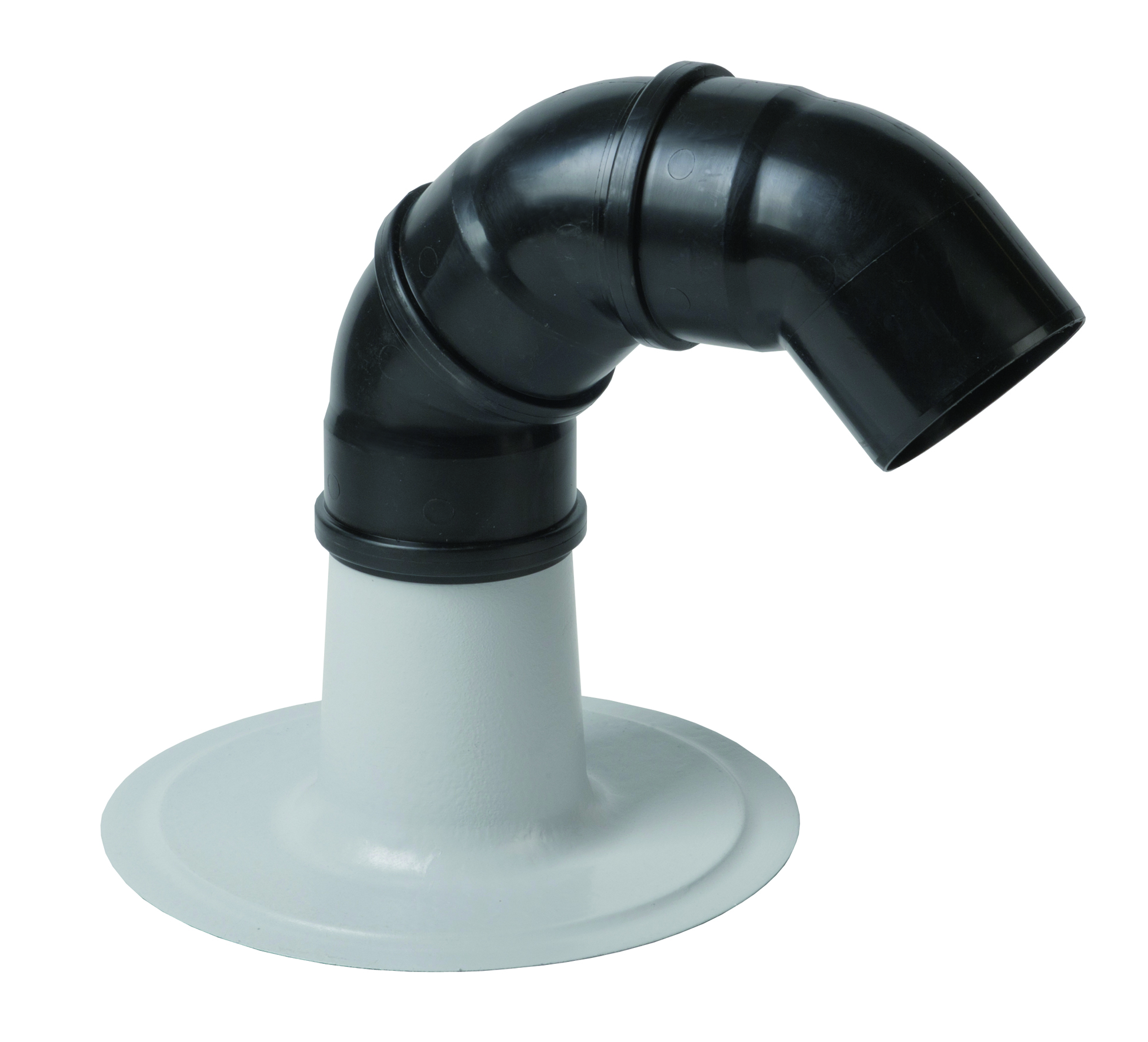 Kabeldoorvoer plakplaat alu.met PP-bochten 125mm PVC-gecoat Anjo