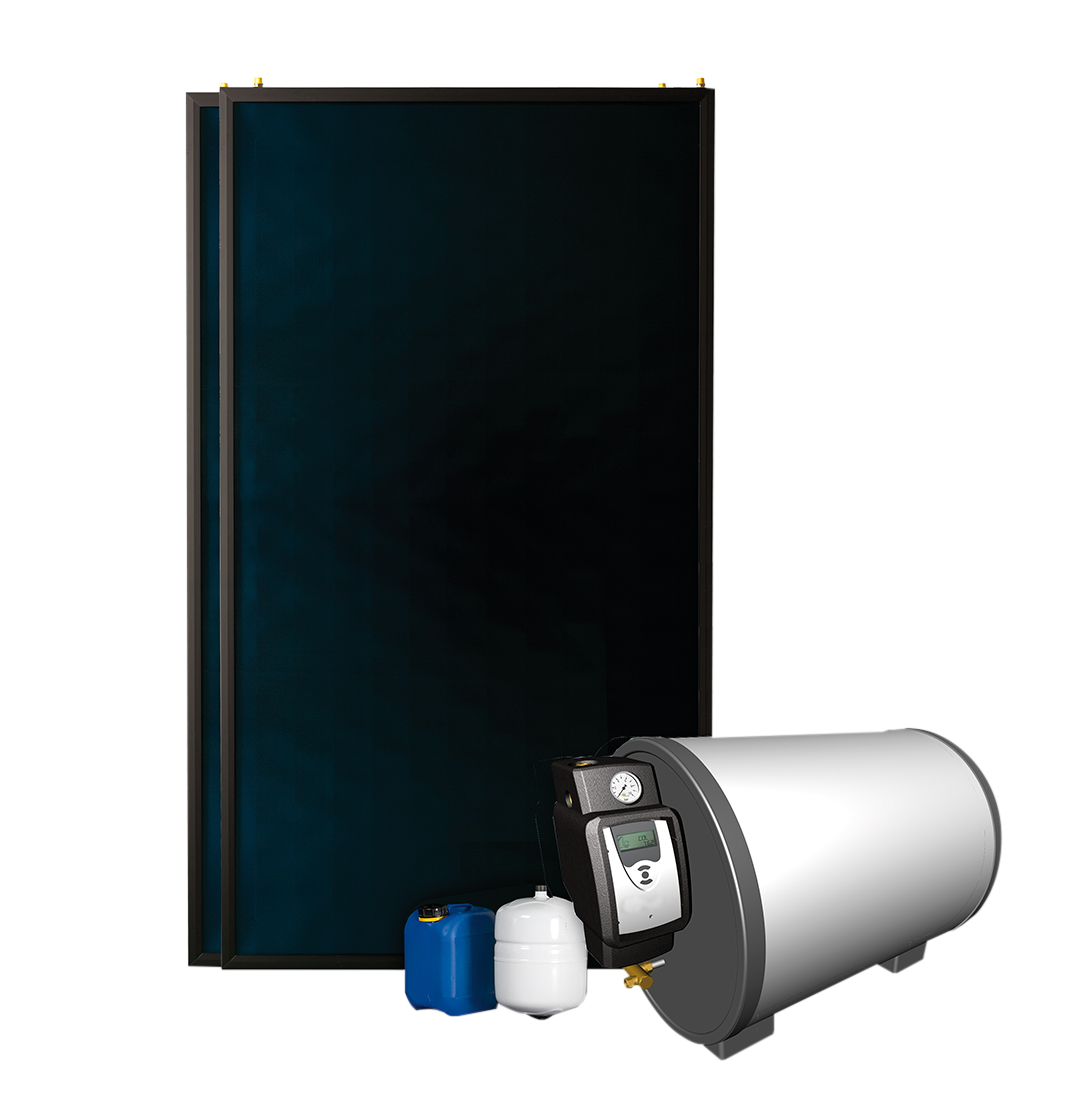 Zonneboilervat horizontaal + collector EcoNormII 200H(E)-5m² ATAG