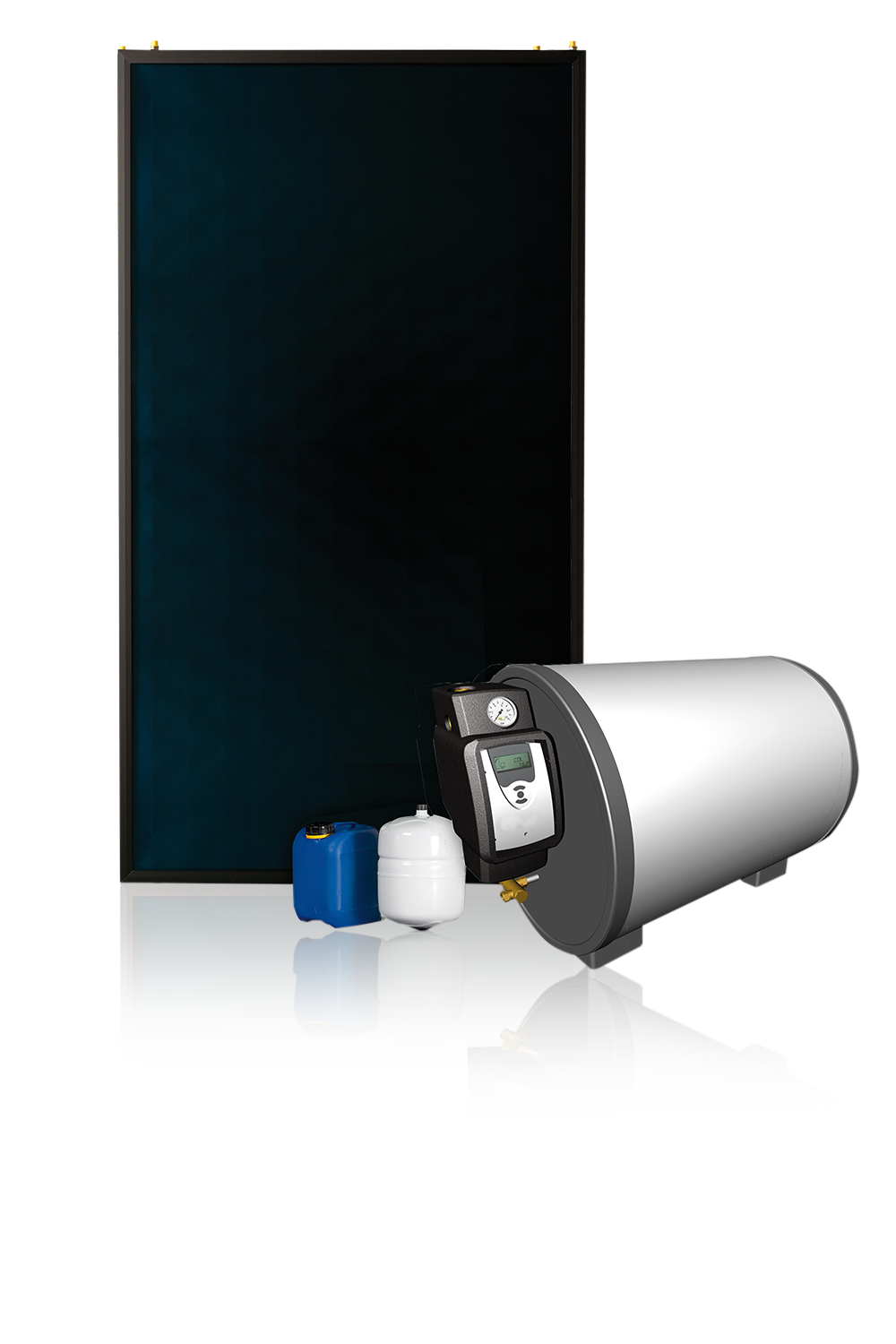 Zonneboilervat horizontaal + collector EcoNormII 200H(E)-5m² ATAG