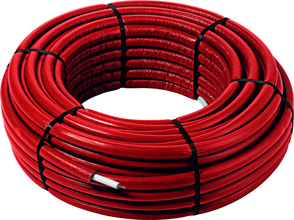 Rol a 75mtr. meerlagenbuis SMARTPRESS 20x2,3mm rood isolatie 6mm 4705.5 Viega