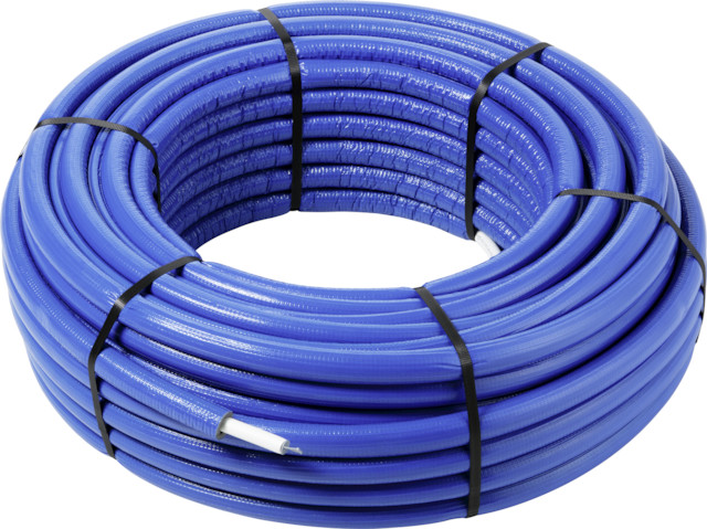 Rol a 75mtr. meerlagenbuis SMARTPRESS 20x2,3mm blauw isolatie 6mm 4705.5 Viega
