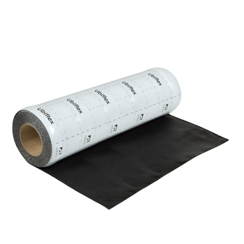 Rol a 5mtr. UBIFLEX FINIO loodvervanger 500mm zelfklevend zwart Ubbink