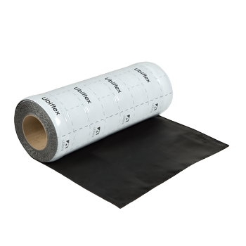 Rol a 10mtr. UBIFLEX FINIO loodvervanger 400mm zelfklevend zwart Ubbink