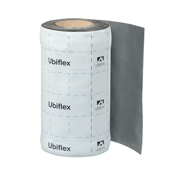 Rol a 5mtr. UBIFLEX FINIO loodvervanger 300mm zelfklevend grijs Ubbink