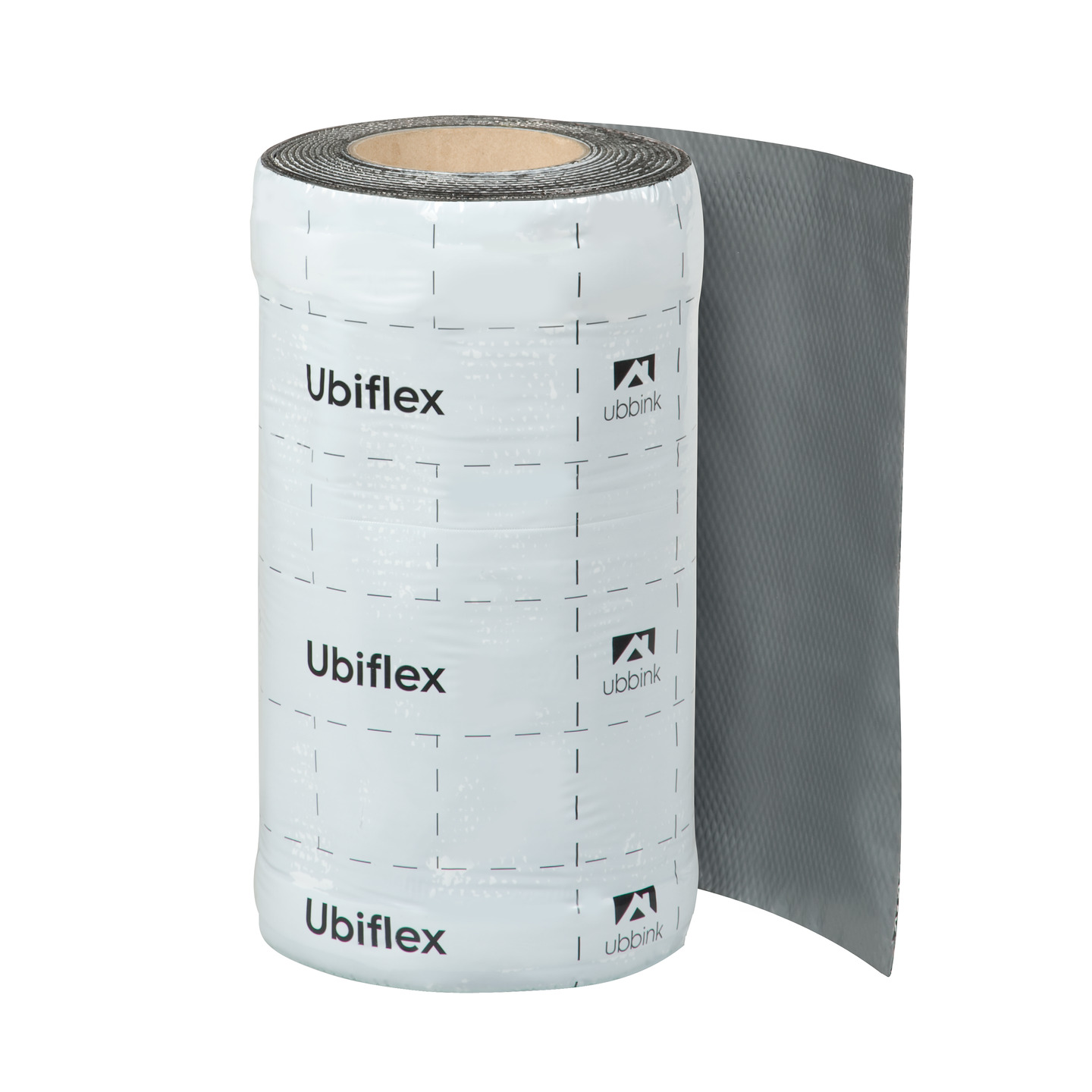 Rol a 5mtr. UBIFLEX FINIO loodvervanger 300mm zelfklevend grijs Ubbink
