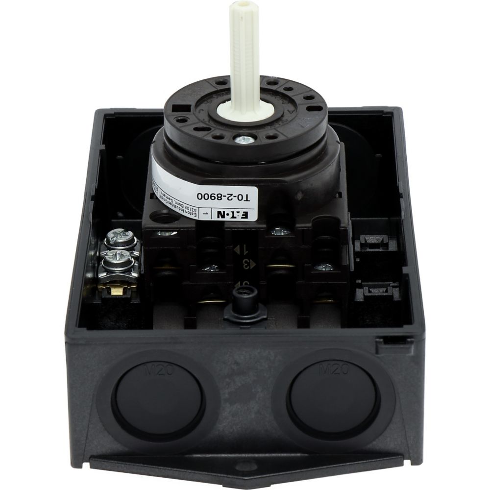 Aan-Uit-schakelaar 3-polig +N 20A 90° opbouw 4kW 207109 Eaton