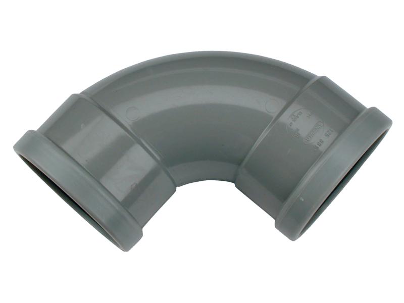 Wafix PVC manchet bocht 88° 160mm SN4 grijs mof/mof Wavin