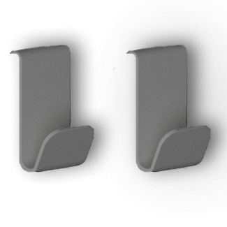 Set a 2st. ophanghaakjes E-Comfort Onsen/Silk grijs DRL