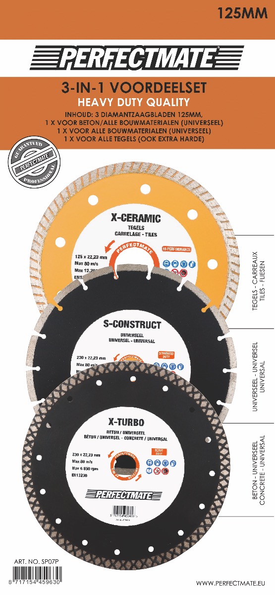 Diamantzaagbladen 3-in-1 voordeelset SP08P ASF Fischer