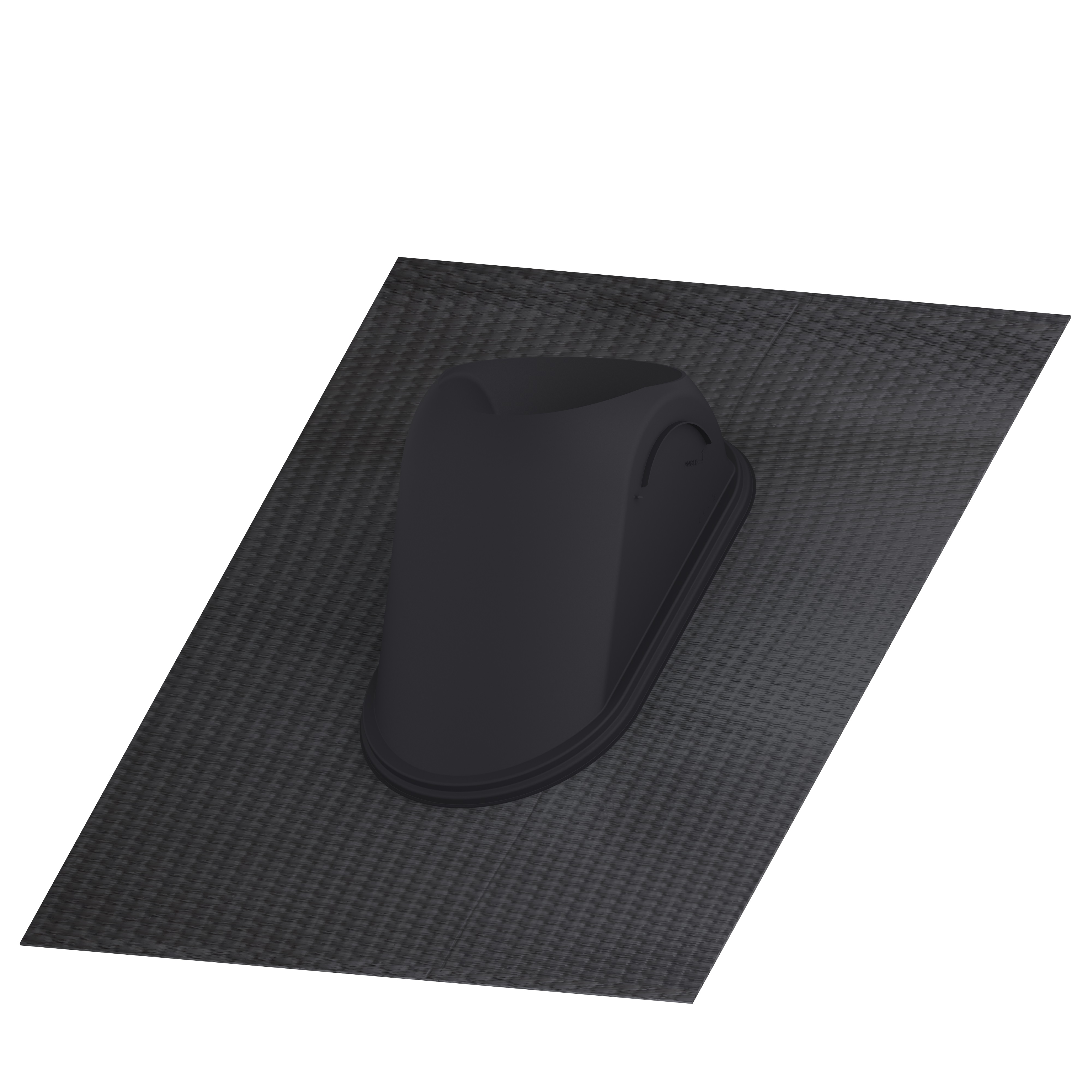 Doorvoerpan DX Easy zwart 11°-50° excl. scharnierkap Burgerhout