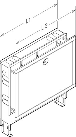 Inbouw Verdeelkast 560 staal RAL9016 Viega