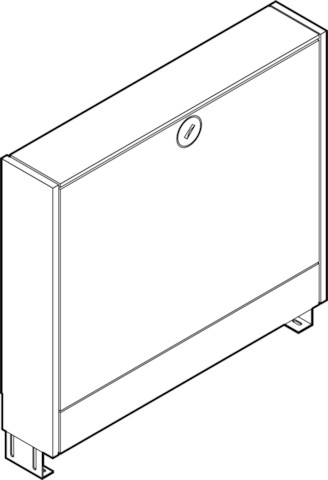 Opbouwverdelerkast 560 staal RAL9016 Viega