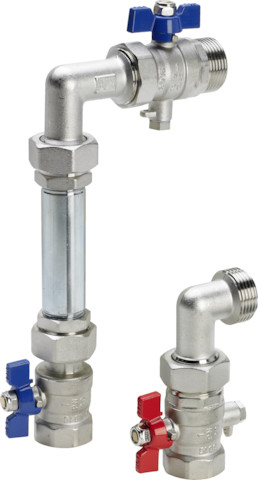 Aansluitset HM messing/mat-vernikkelt 12881-610081 Viega