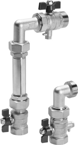 Aansluitset HM messing/mat-vernikkelt 12881-610081 Viega
