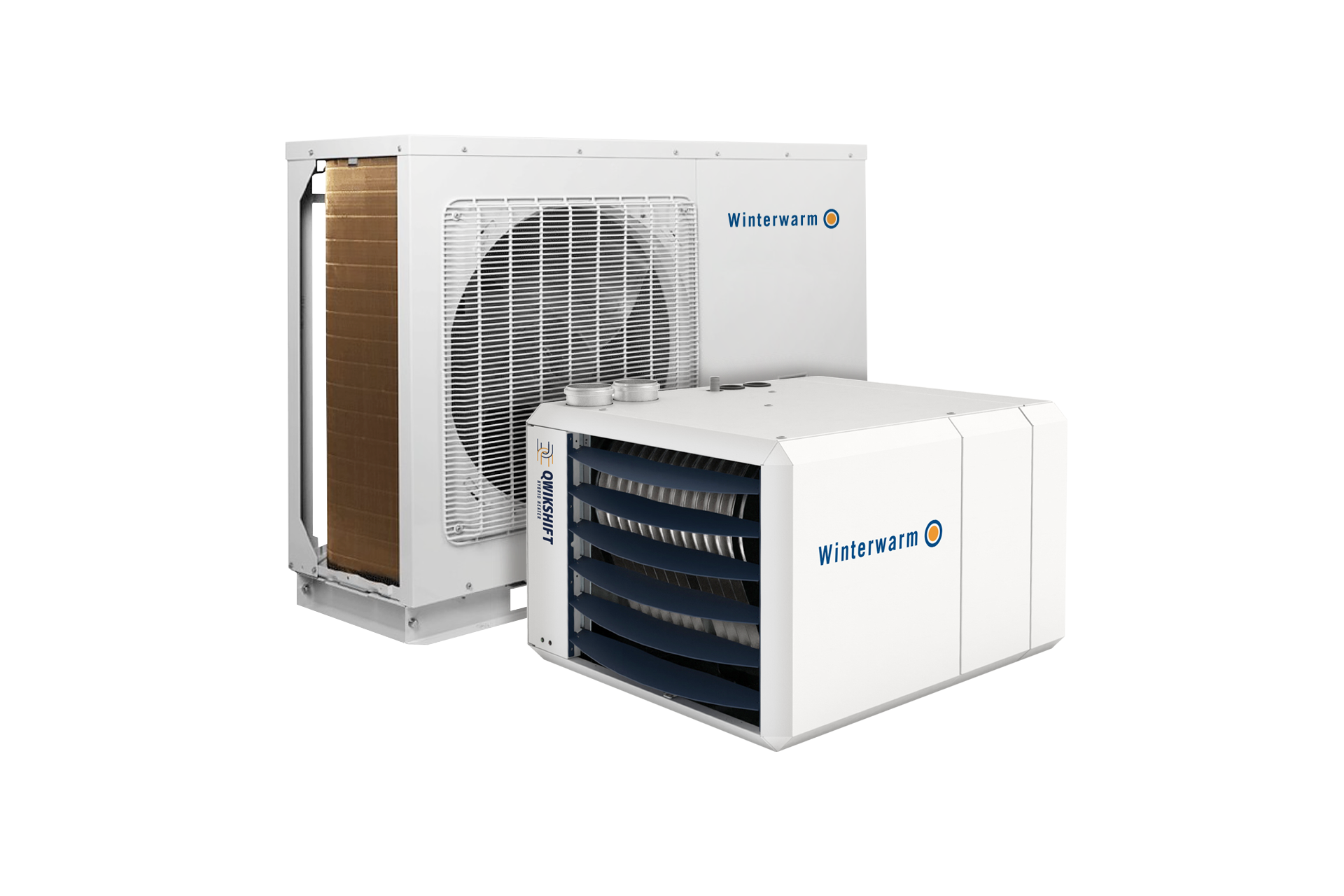 Binnenunit Qwikshift Hybride luchtverwarmer / booster gasgestookt QSG 6+10 incl. Smart controller Winterwarm