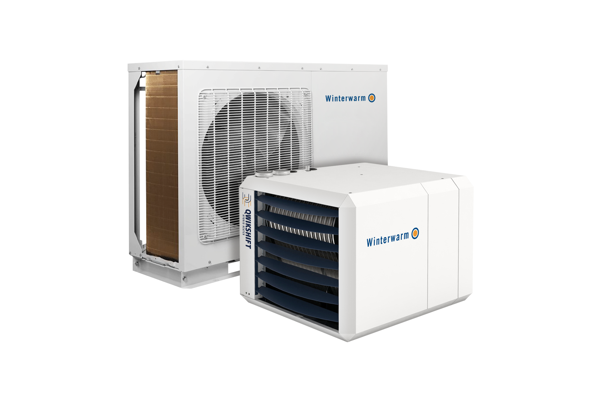 Binnenunit Qwikshift Hybride luchtverwarmer / booster gasgestookt QSG 12+20 incl. Smart controller Winterwarm