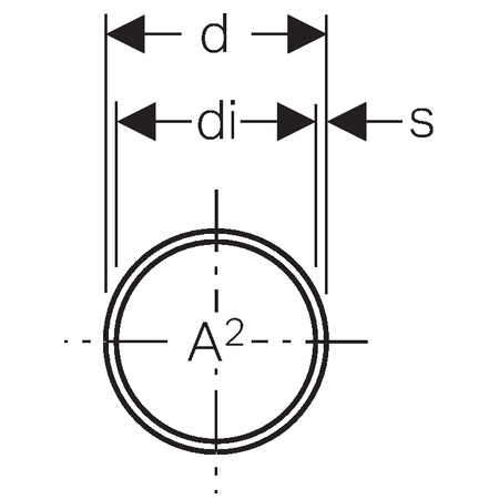Lengte a 3mtr. Polyethyleen (PE) afvoerbuis Silent-db20 geluidsarm 75mm WD=3,6mm Geberit