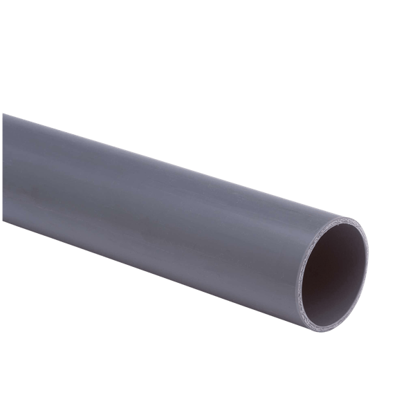 Lengte a 6mtr. PVC HWA Slagvaste buis 80x1,5mm grijs KOMO Wavin