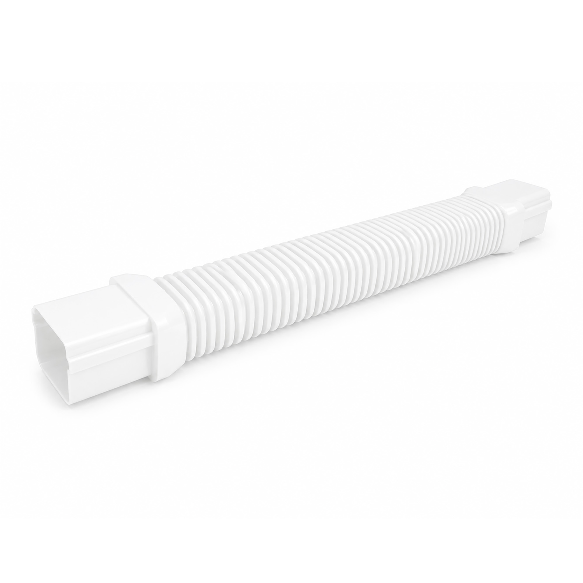 Flexibel leidingstuk 125x75mm wit PVC RAL9010 Canalit
