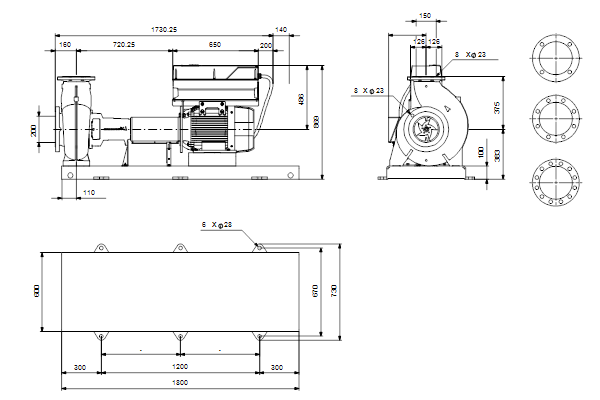 Normfundatiepomp NKE 150-250/230BA2F1AESBQQEPW3 18,5kW GRUNDFOS