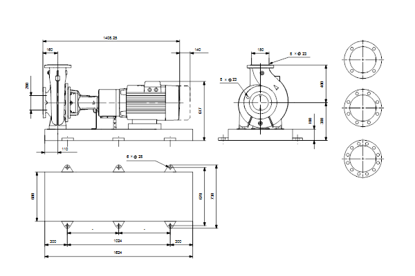 Normfundatiepomp NK 150-315.2/259AA1F1AESBQQEMW5 7,50kW GRUNDFOS