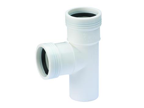 Wafix PP manchet T-stuk 88° 32mm wit 2x mof/spie Wavin