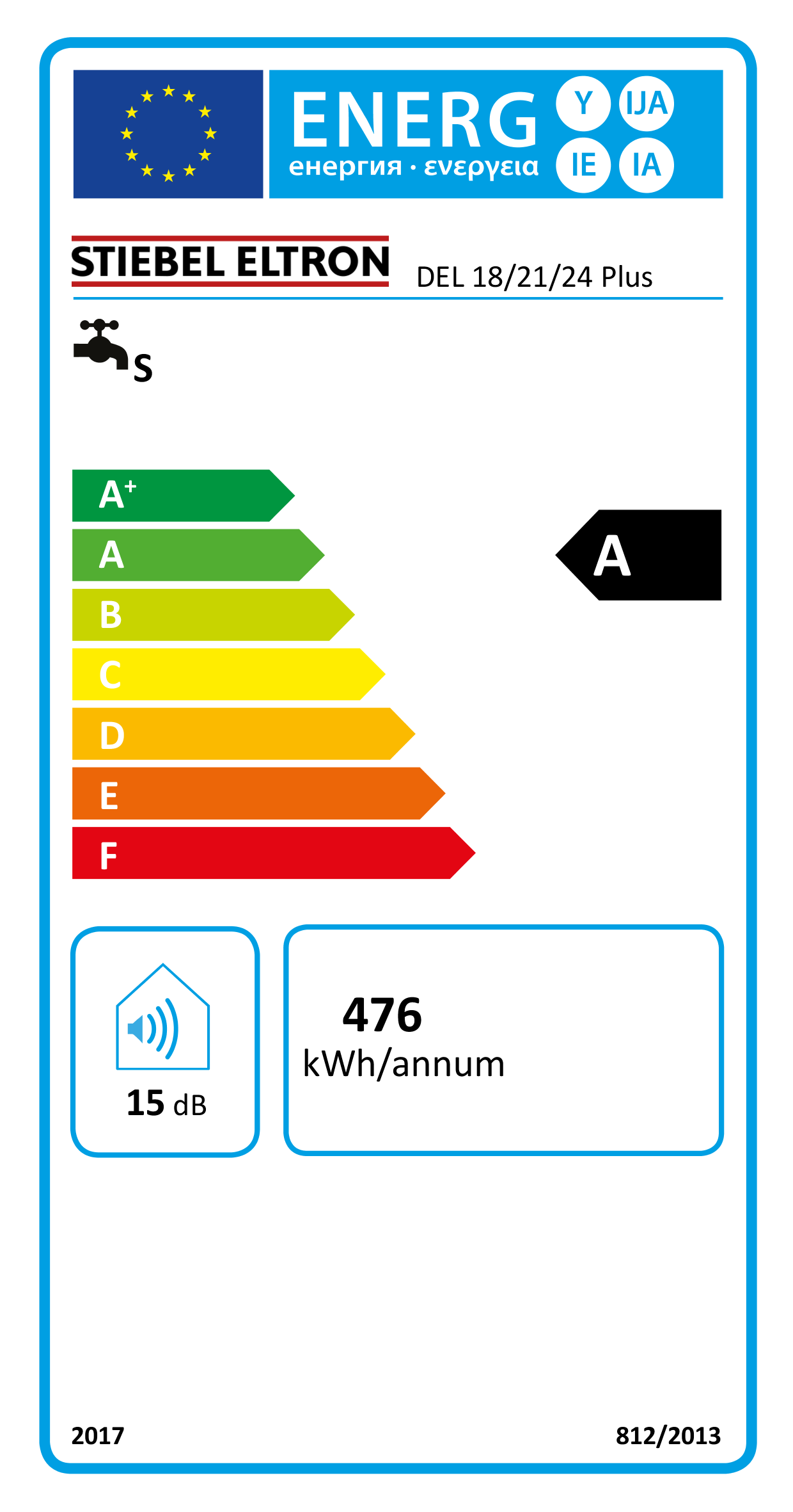Doorstromer elektronische geregeld DEL 18/21/24 Plus STIEBEL ELTRON