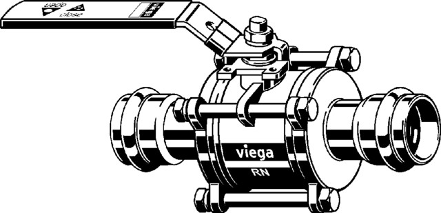 Kogelkraan Met Sc 54 RVS/blank Viega