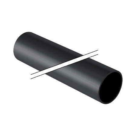 Lengte a 5mtr. Polyethyleen (PE) afvoerbuis 200mm WD=6,2mm VVE=14 Geberit