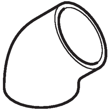 Polyethyleen (PE) bocht 45° 160mm Geberit