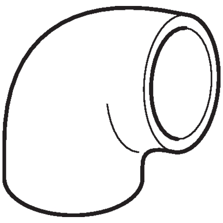 Polyethyleen (PE) bocht 88,5° 160mm Geberit