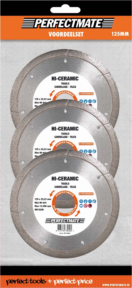 Hi-Ceramic 3-in-1 voordeelset 125mm asgat 22.23mm ASF Fischer