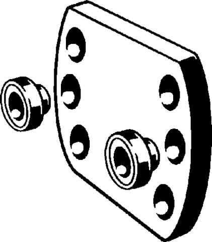 Rubberplatenset tbv muurbeugel 651350 zwart Viega