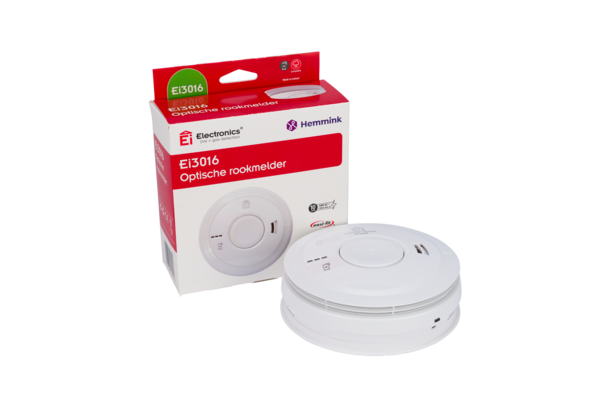 Rookmelder optisch Ei3016 230V 10jr lithium stofcompensatie AudioLINK Ei Electronics