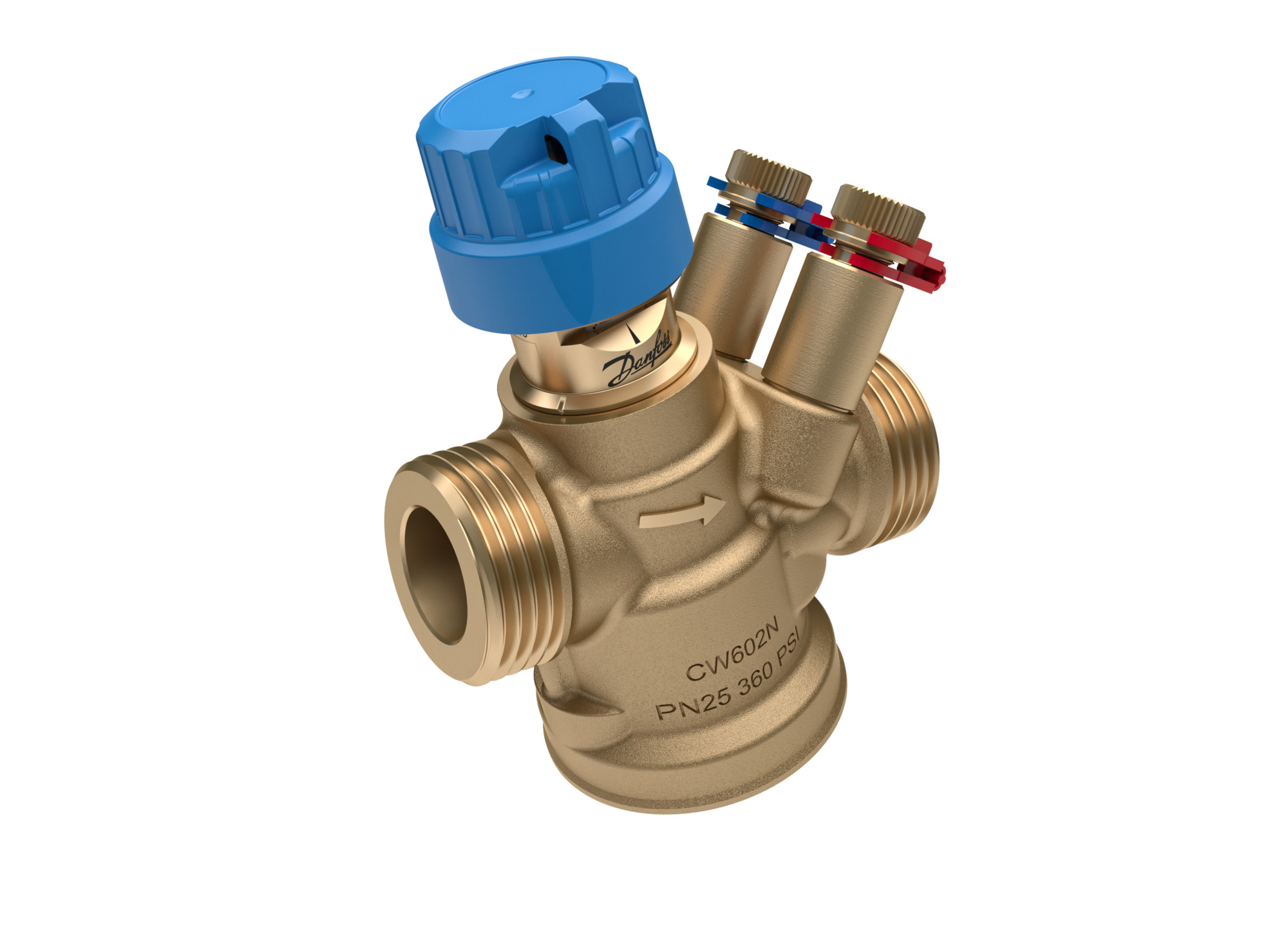 Regelafsluiters met drukcompensatie AB-QM DN25 HF  Met meetnippels  3800 l/h Danfoss