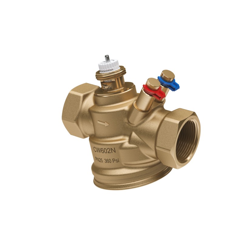 Regelafsluiters met drukcompensatie AB-QM DN 32 met meetnippels binnendraad Danfoss