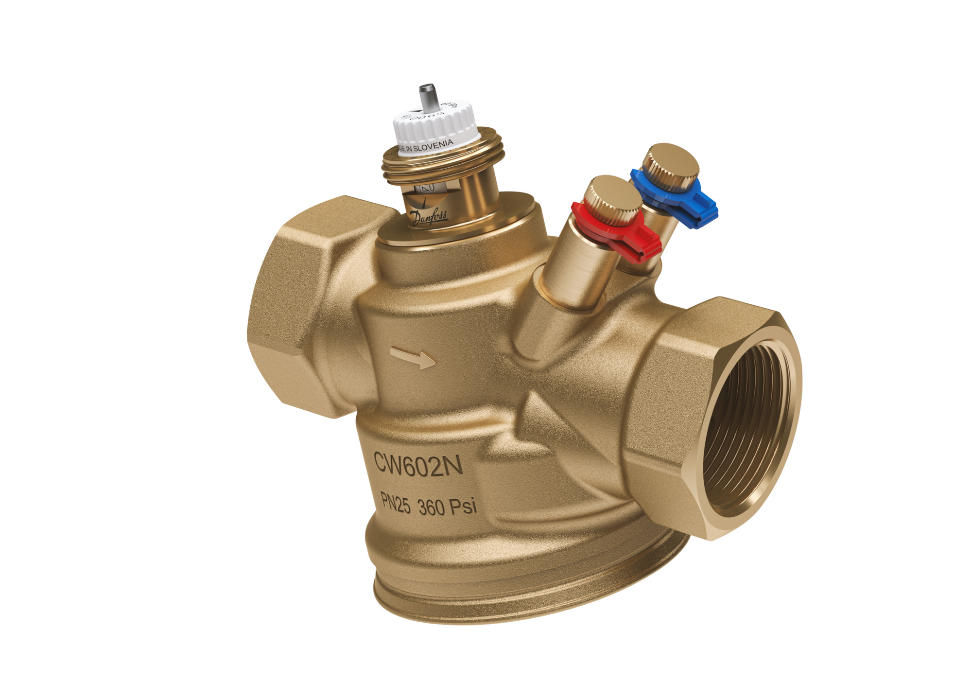 Regelafsluiters met drukcompensatie AB-QM DN 32 HF with TP Int. Danfoss
