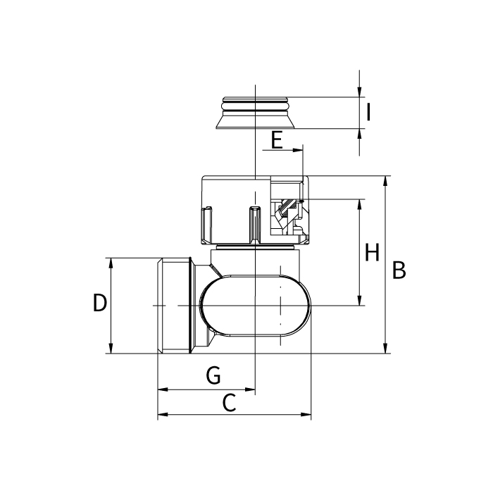 H-onderblok aanv/ret gekruist, haaks MF G3/4x3/4 EK Ni Simplex VVE=5 Flamco