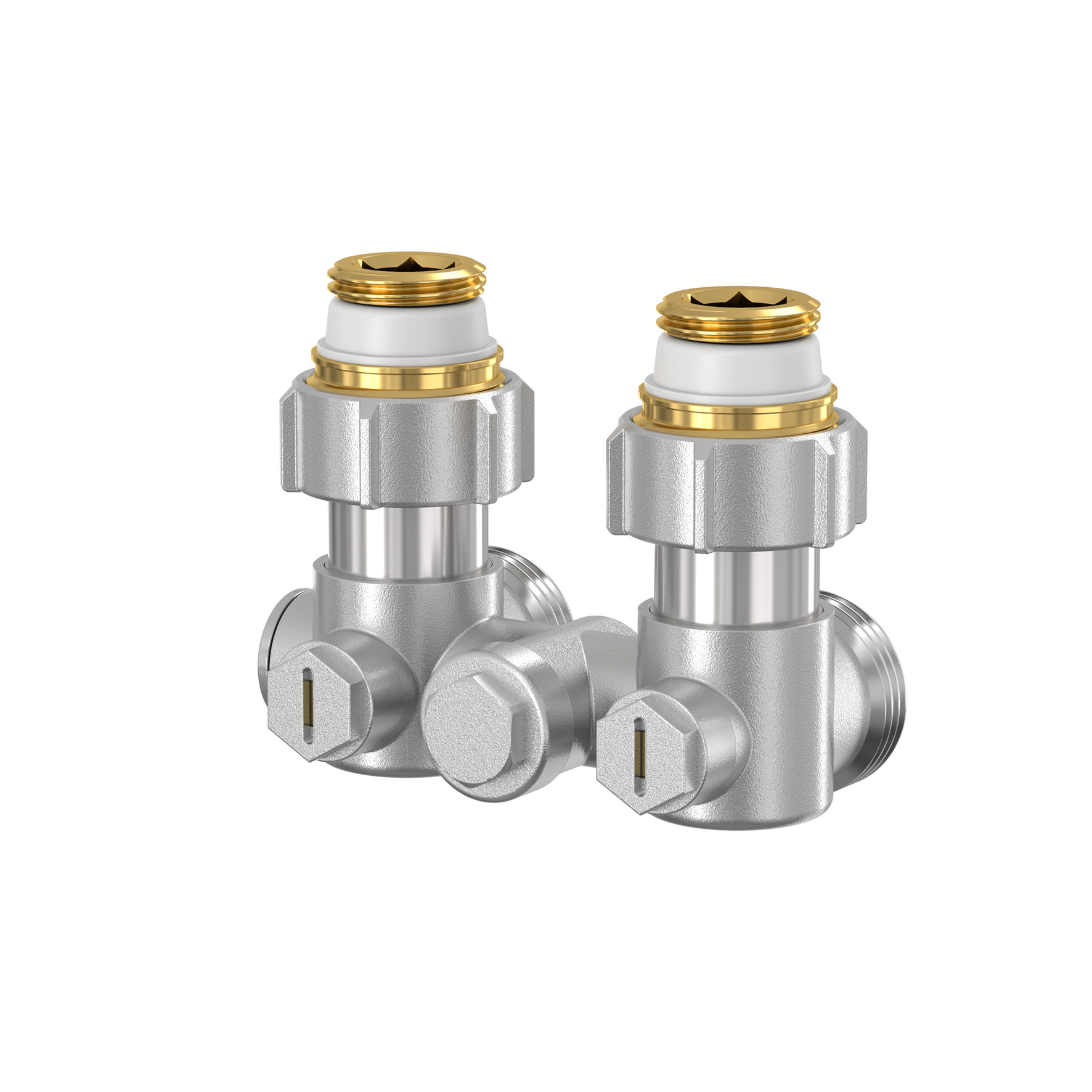 H-onderblok 1-pijps, haaks FF G1/2x3/4 EK Ni Simplex VVE=5 Flamco