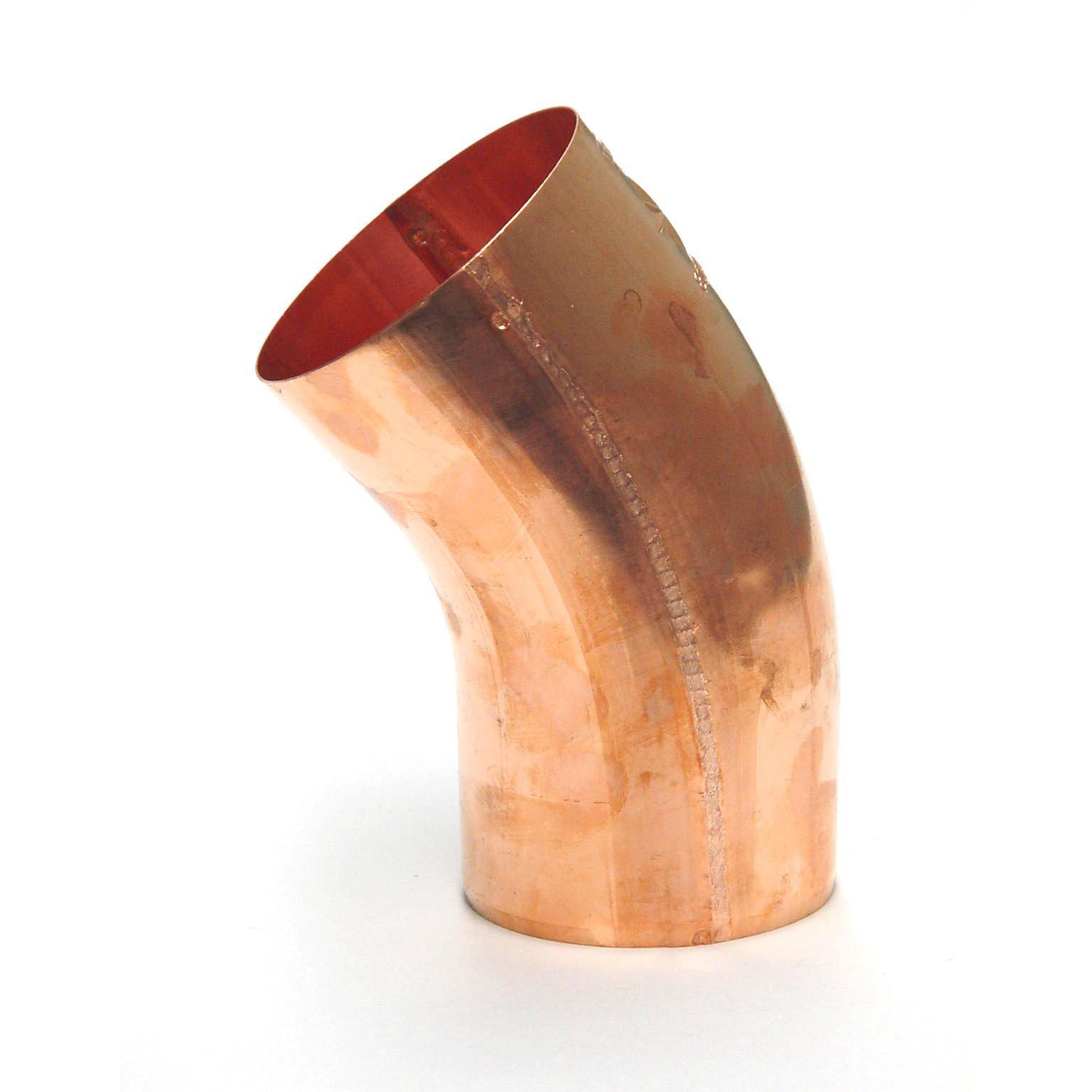 Koperen HWA bocht 120mm 40° gelast Grömo